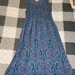 Croft and borrow blue sleeveless sundress